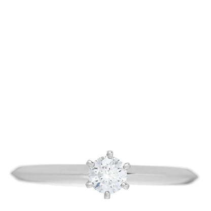 Tiffany Platinum Diamond .22ct Solitaire Engagement Ring 51 5.75 1 of 6