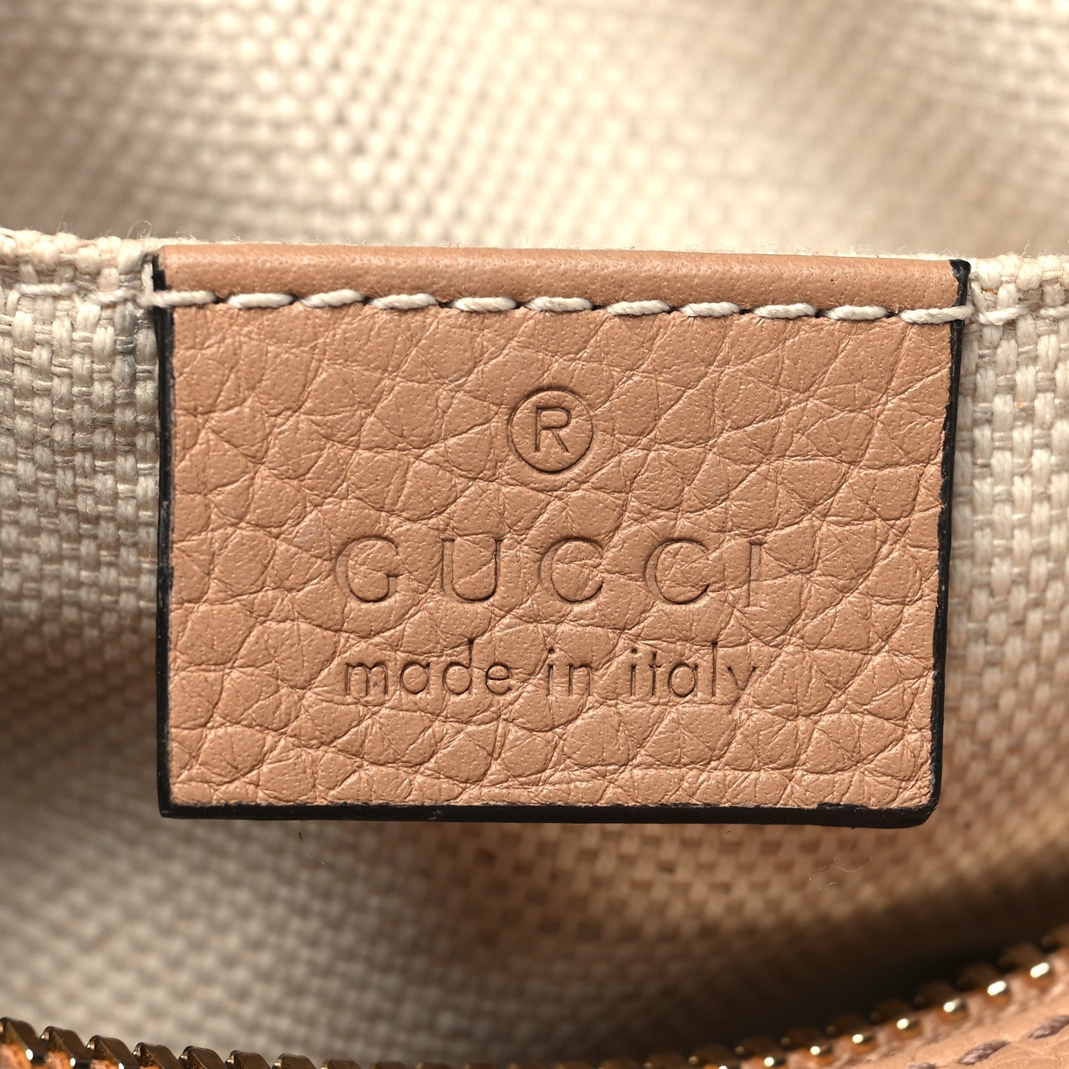Gucci Pebbled Calfskin Small Soho Disco Bag Camelia 6 of 16