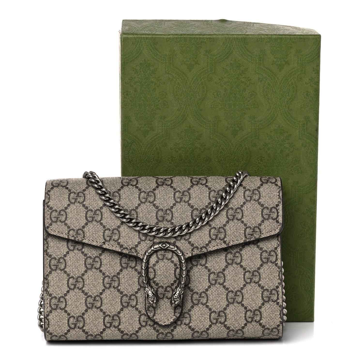 Gucci GG Supreme Monogram Mini Dionysus Chain Wallet Beige Taupe 13 of 13