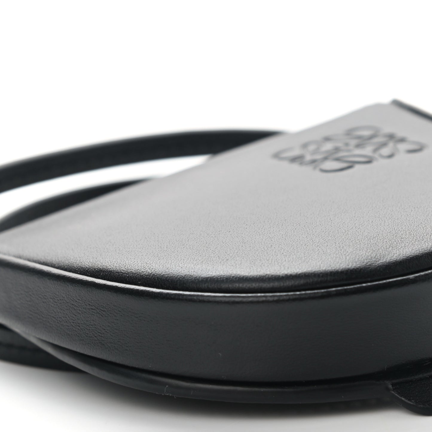 Soft Calfskin Mini Heel Pouch Black