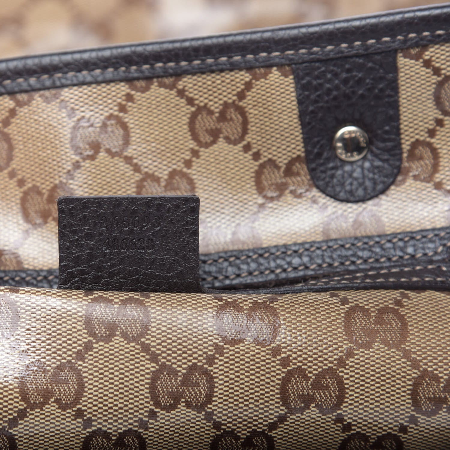 Gucci Crystal Monogram Joy Tote Dark Brown 7 of 13