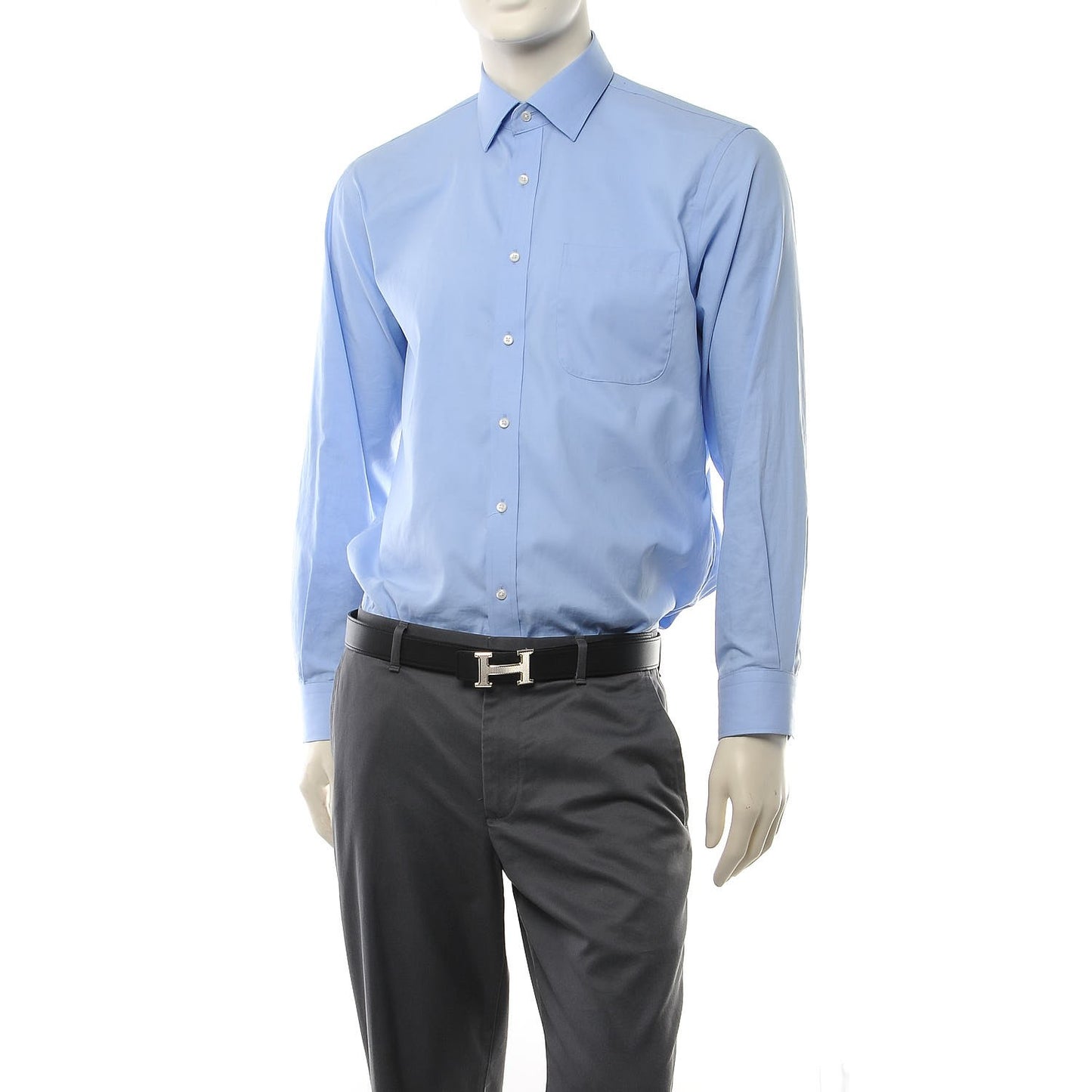 Epsom Swift 32mm Guilloche H Belt 100 Bleu Saphir Black