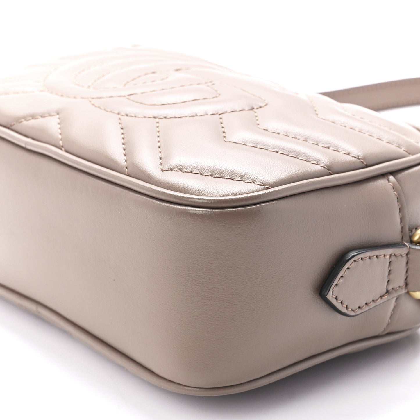 Calfskin Matelasse Mini GG Marmont Chain Shoulder Bag Porcelain Rose