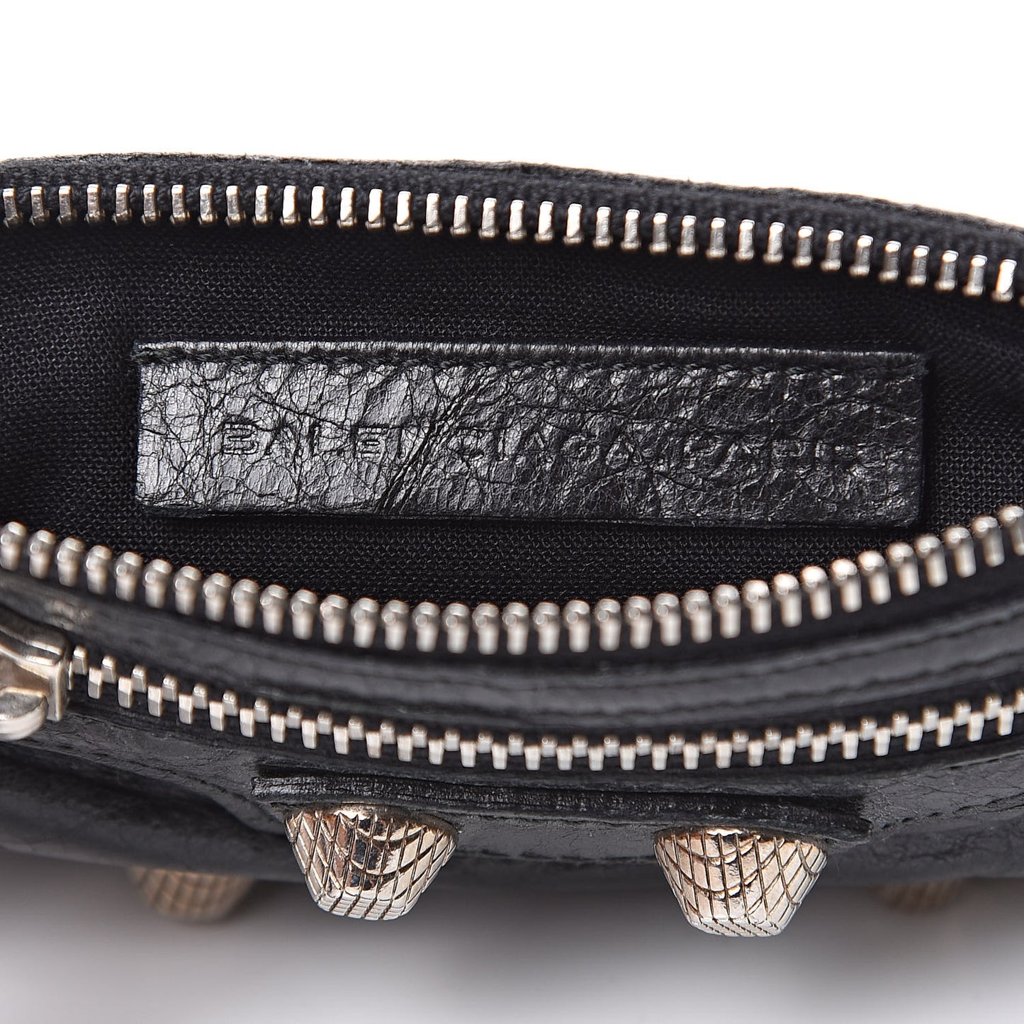 Agneau Giant 12 Silver Hardware M Porte-Monnaie Coin Purse Black