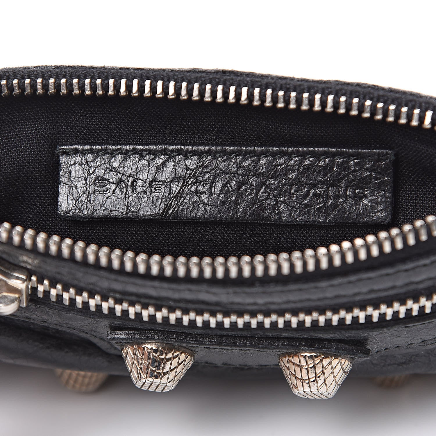 Balenciaga Agneau Giant 12 Silver Hardware M Porte-Monnaie Coin Purse Black 6 of 11