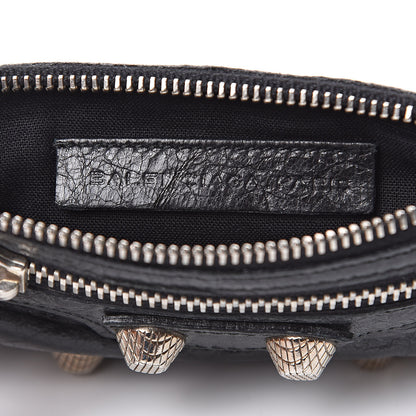 Balenciaga Agneau Giant 12 Silver Hardware M Porte-Monnaie Coin Purse Black 6 of 11
