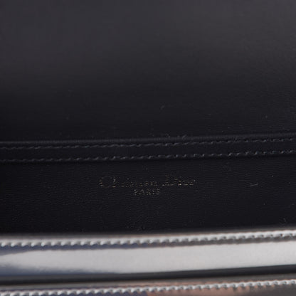 Christian Dior Metallic Patent Micro-Cannage Medium Diorama Flap Bag Silver 8 of 10