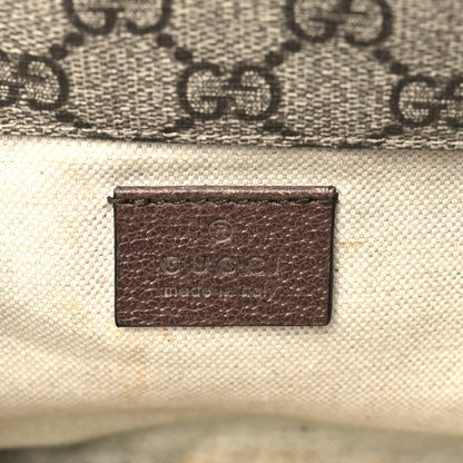 Gucci GG Supreme Monogram Web Small Neo Vintage Double Flap Messenger Bag Beige New Acero 6 of 9