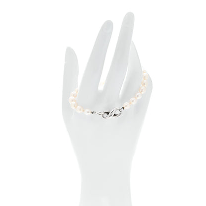 Tiffany Sterling Silver Cultured Pearl Figure 8 Bracelet 2 of 4