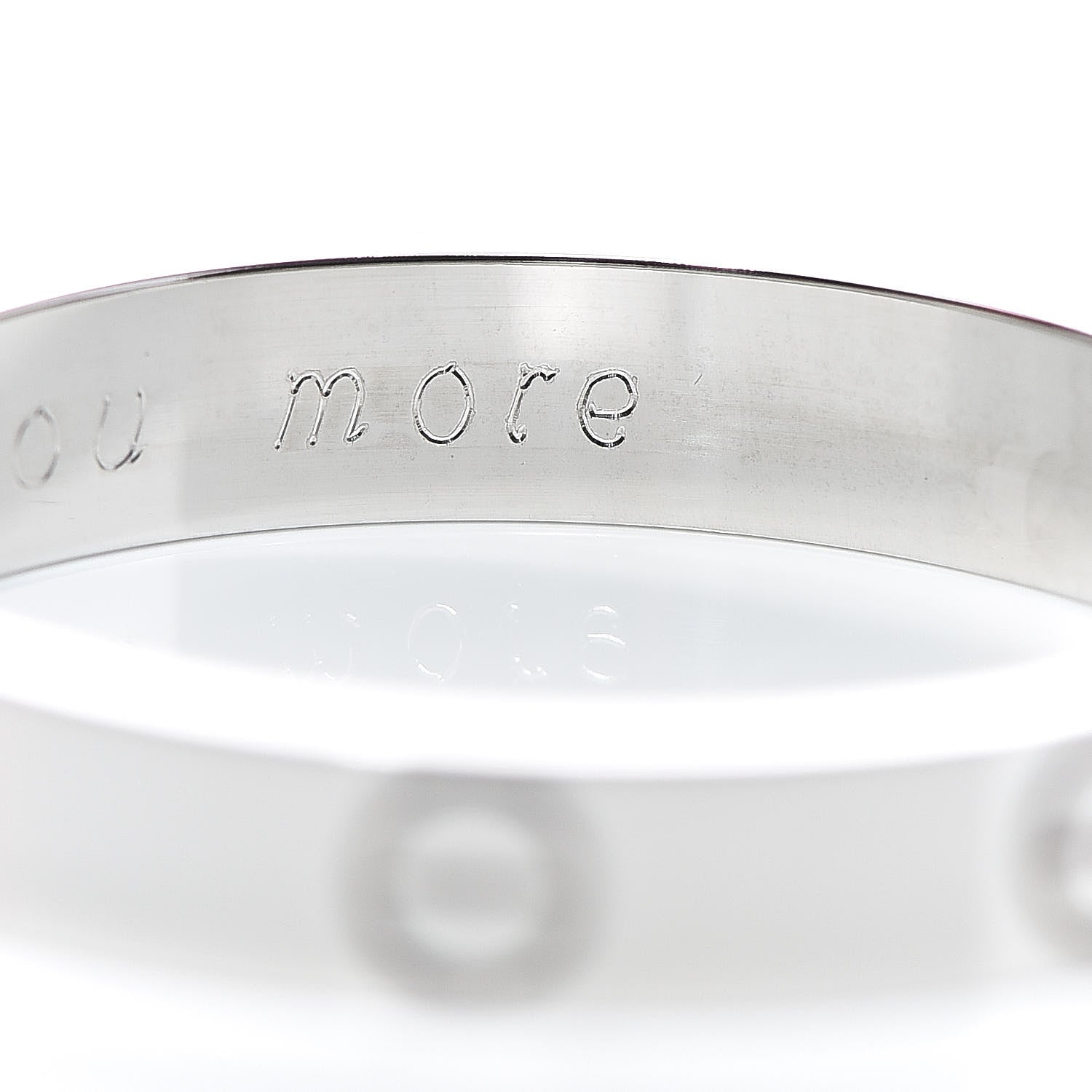 Cartier 18K White Gold 3.5mm LOVE Wedding Band Ring 60 9.25 7 of 8