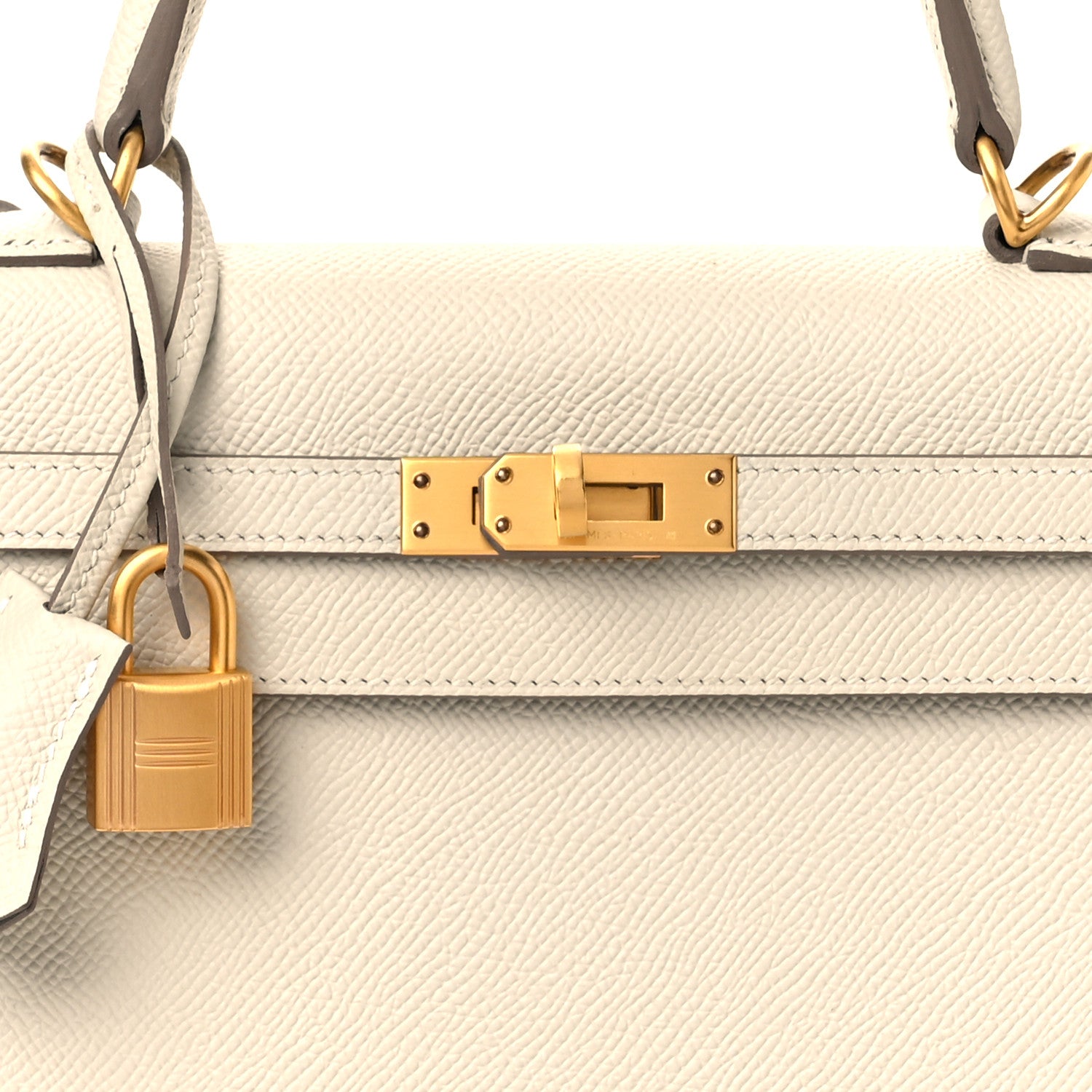Hermes Epsom Horseshoe Kelly Sellier 25 Craie Gris Perle 8 of 12