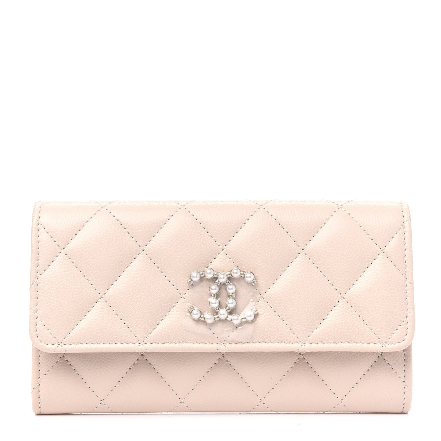Chanel Caviar Pearl Quilted Coco Candy Wallet Beige 1 of 4