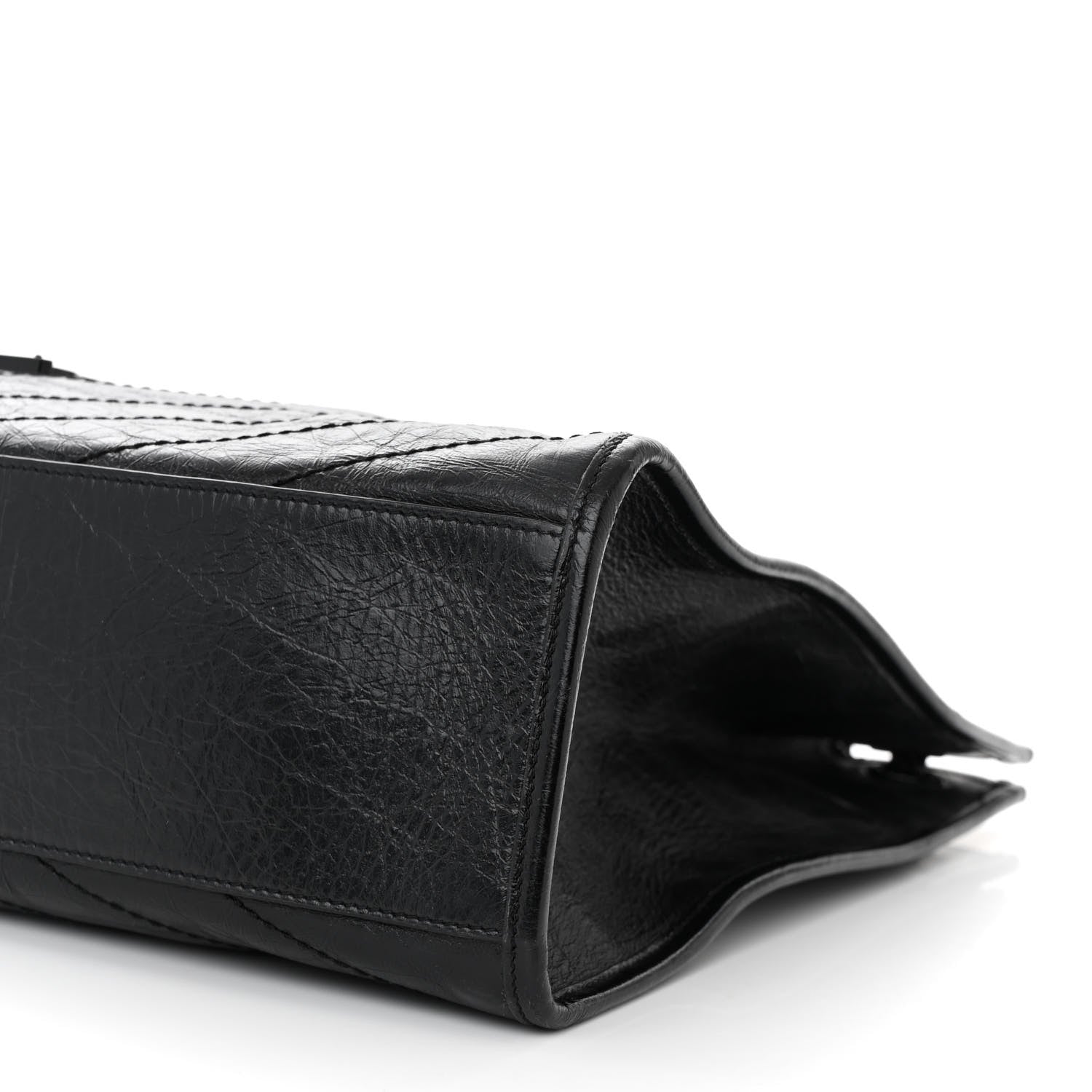 Saint Laurent Crinkled Calfskin Matelasse Monogram Large Niki Shopper Tote Black 10 of 10