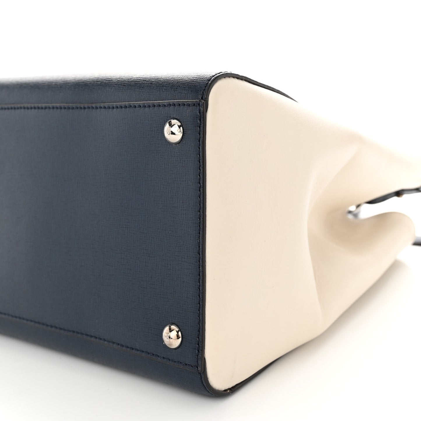 Vitello Elite Colorblock Regular 2Jours Tote Blackboard Cobalto White
