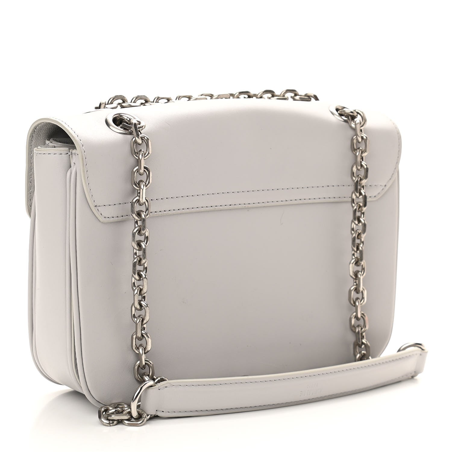 Celine Shiny Calfskin Medium C Bag Pale Grey 3 of 10