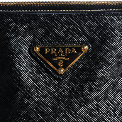 Prada Saffiano Lux Large Double Zip Tote Nero Black 9 of 9
