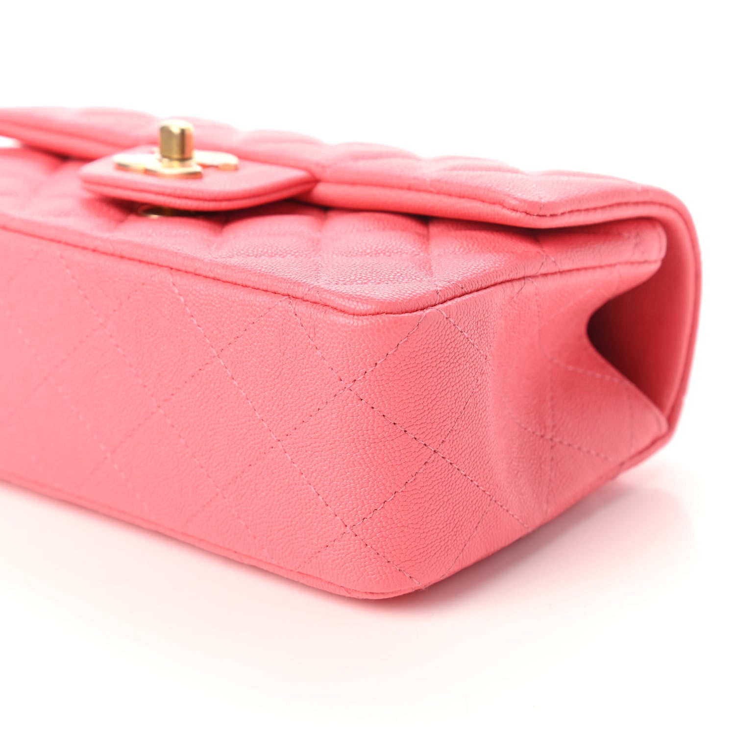 Chanel Caviar Quilted Mini Top Handle Rectangular Flap Pink 7 of 11