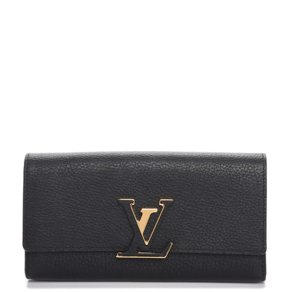 Louis Vuitton Taurillon Capucines Wallet Black 1 of 8