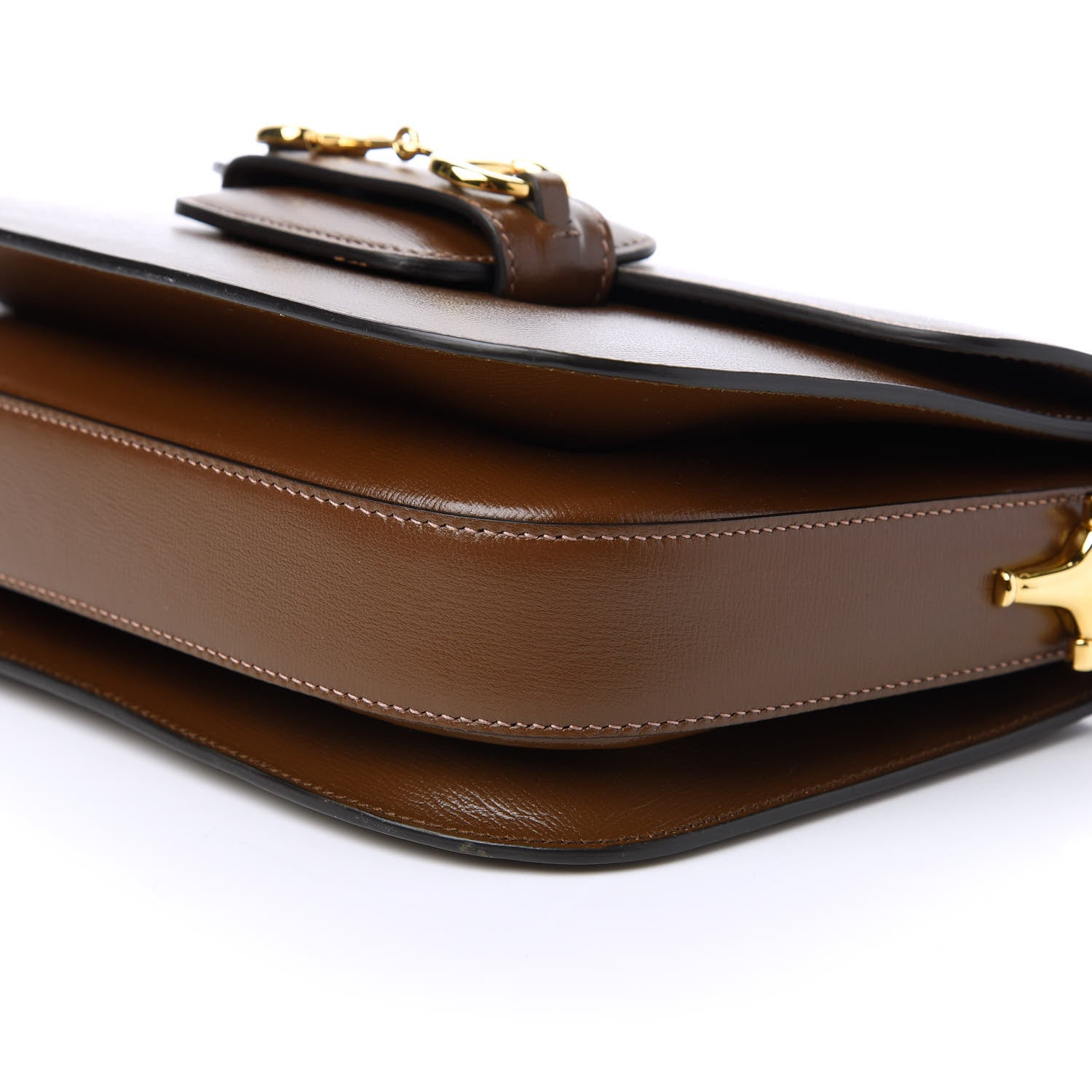 Gucci Azalea Calfskin Horsebit 1955 Shoulder Bag Brown Sugar 7 of 10
