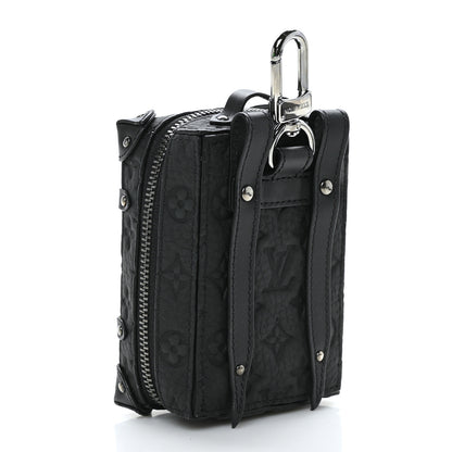 Louis Vuitton Monogram Taurillon Soft Trunk Backpack Pouch Bag Charm Key Ring Black 3 of 8