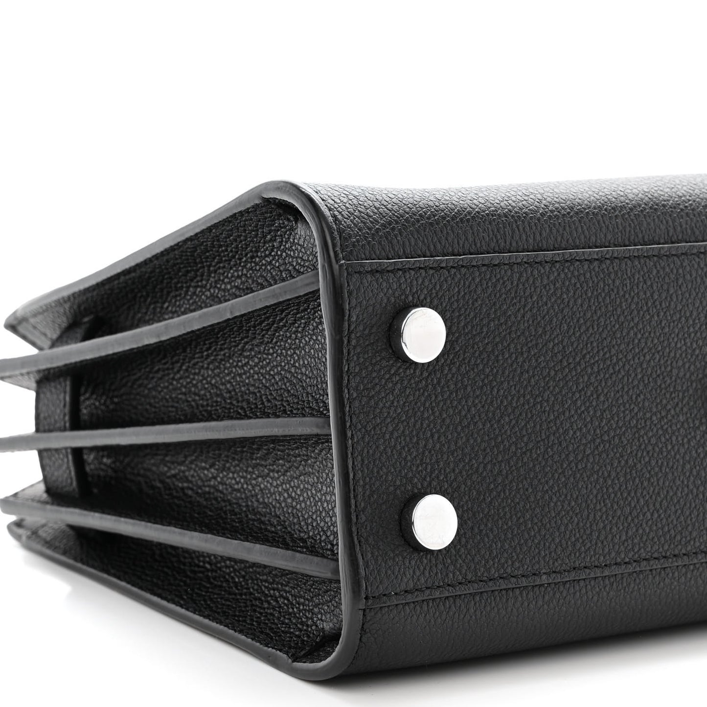 Grained Calfskin Nano Sac De Jour Black
