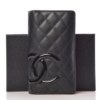 Chanel Calfskin Quilted Cambon Yen Wallet Black 13 of 13