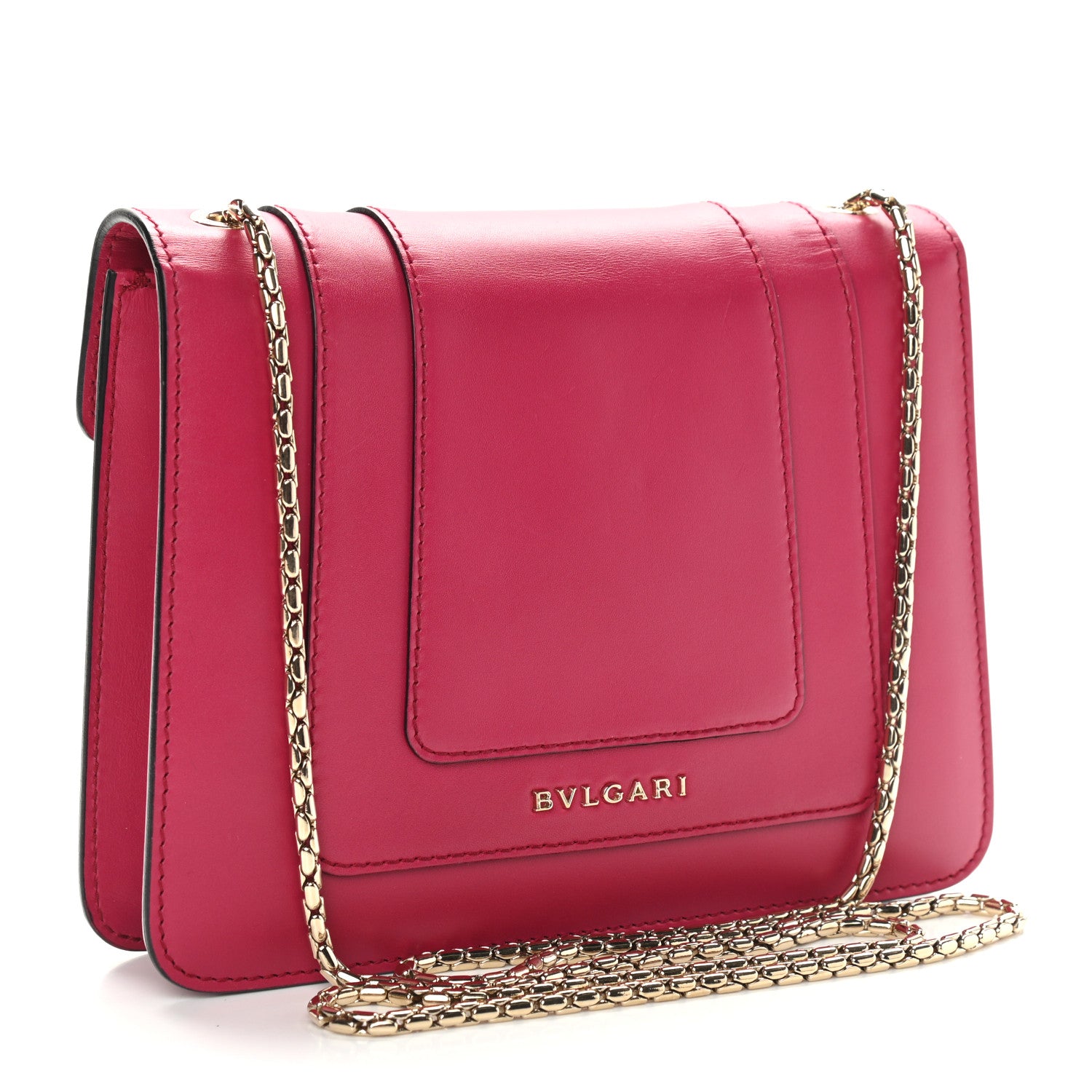 Bulgari Calfskin Serpenti Forever Crossbody Bag Pink 3 of 13