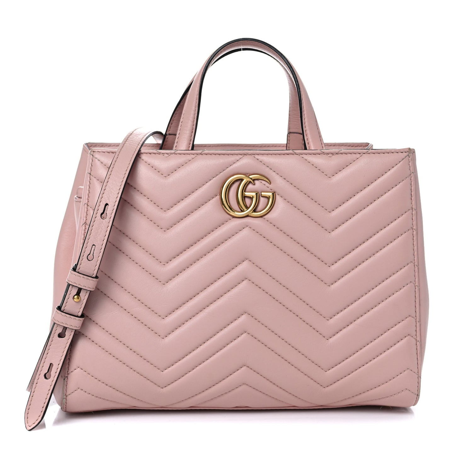 Calfskin Matelasse Small GG Marmont Tote Perfect Pink