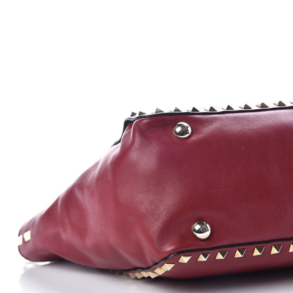 Valentino Garavani Vitello Small Rockstud Tote Scarlet 5 of 9