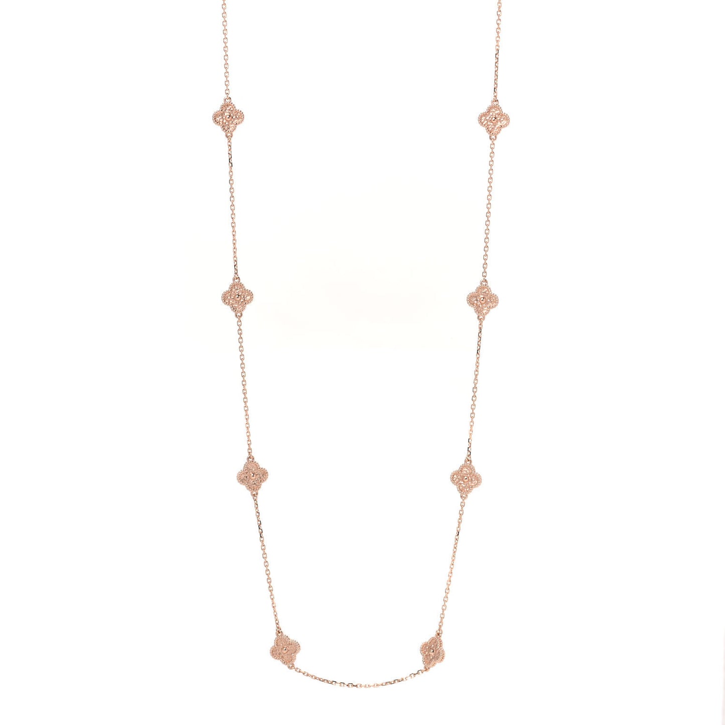 18K Rose Gold 16 Motifs Sweet Alhambra Necklace