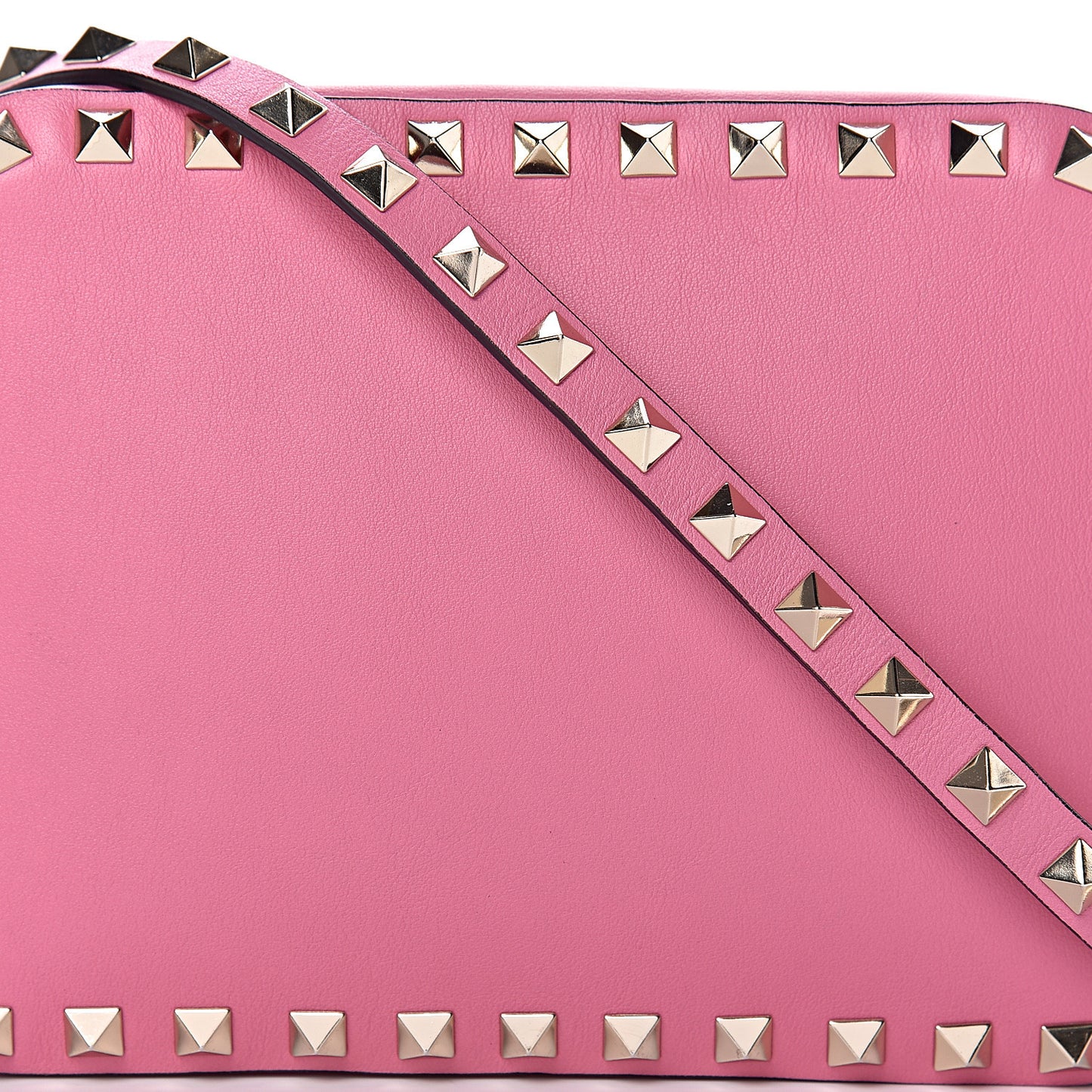 Calfskin Rockstud Camera Crossbody Bag Ninphea