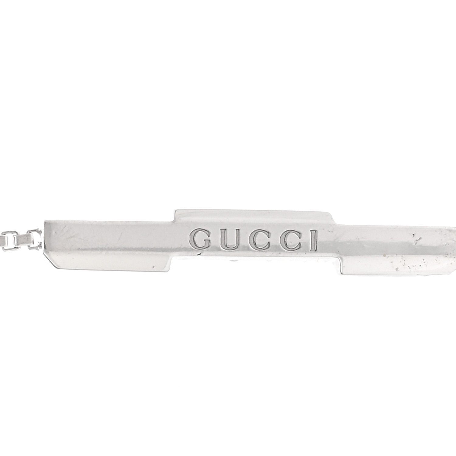 Gucci 18K White Gold Diamond Link to Love Lariat Necklace 4 of 4