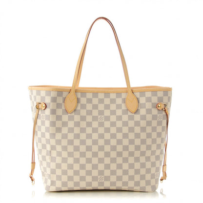 Louis Vuitton Damier Azur Neverfull MM Rose Ballerine 1 of 8
