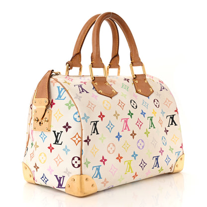 Louis Vuitton Monogram Multicolor Speedy 30 White 3 of 12