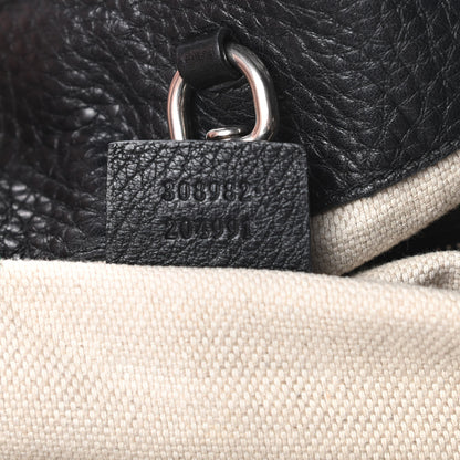 Gucci Pebbled Calfskin Studded Medium Soho Chain Shoulder Bag Black 7 of 14
