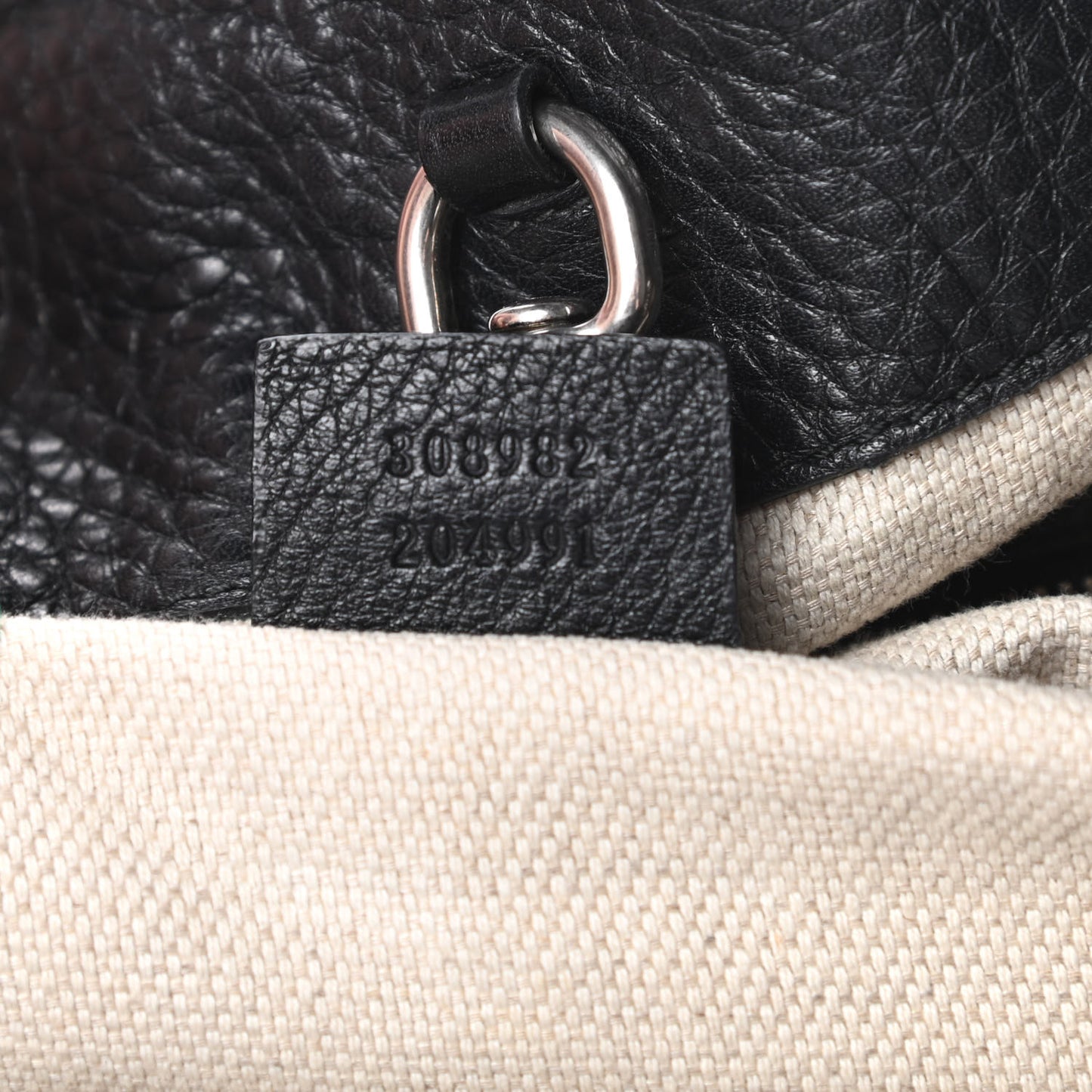 Pebbled Calfskin Studded Medium Soho Chain Shoulder Bag Black