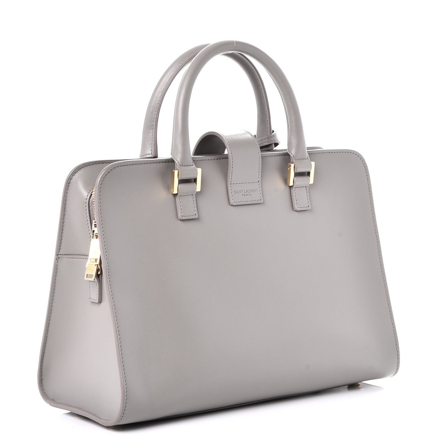 Saint Laurent Calfskin Small Monogram Cabas Fog 3 of 7