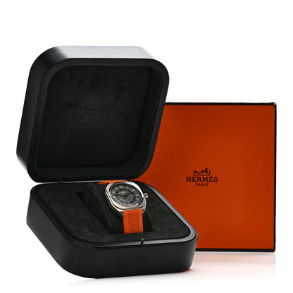 Hermes Titanium Rubber 39mm H08 Automatic Watch Orange 5 of 5