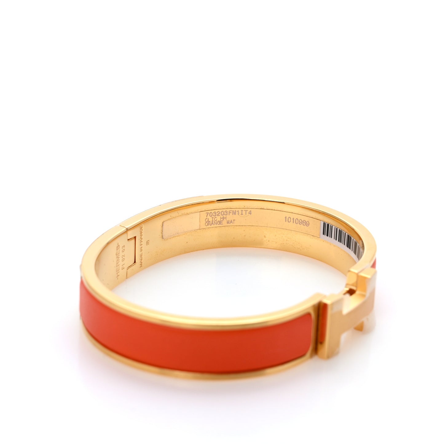 Matte Enamel Narrow Clic Clac HH Bracelet T4 Orange