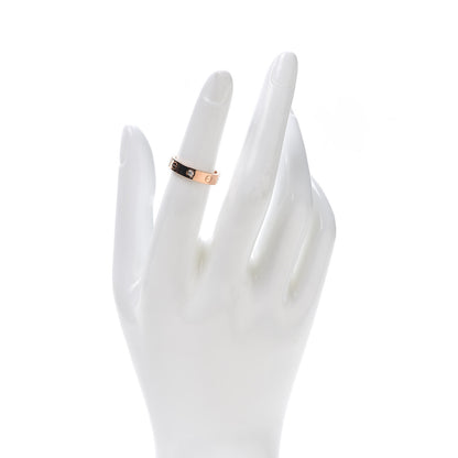 Cartier 18K Pink Gold Diamond 4mm LOVE Wedding Band Ring 50 5.25 2 of 5
