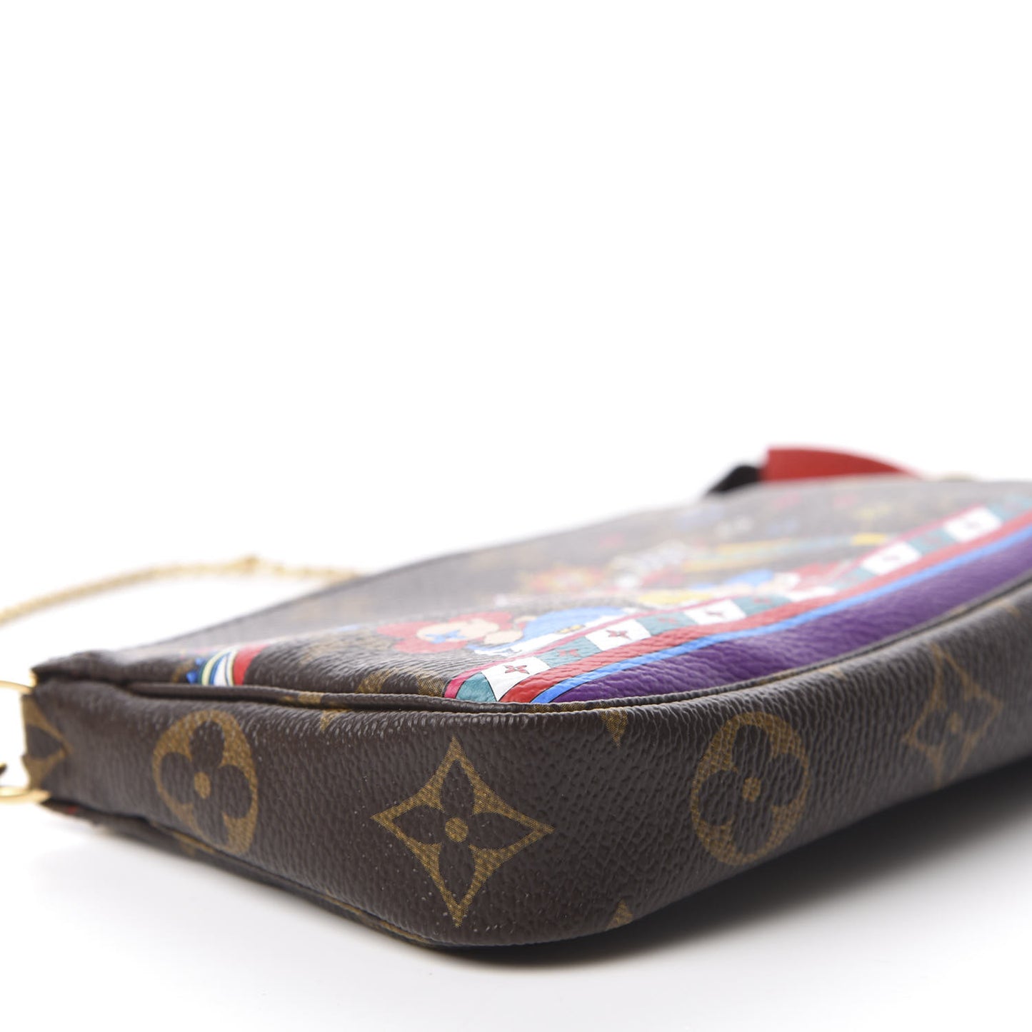 Monogram 2020 Christmas Animation Bumper Cars Mini Pochette Accessories Coquelicot