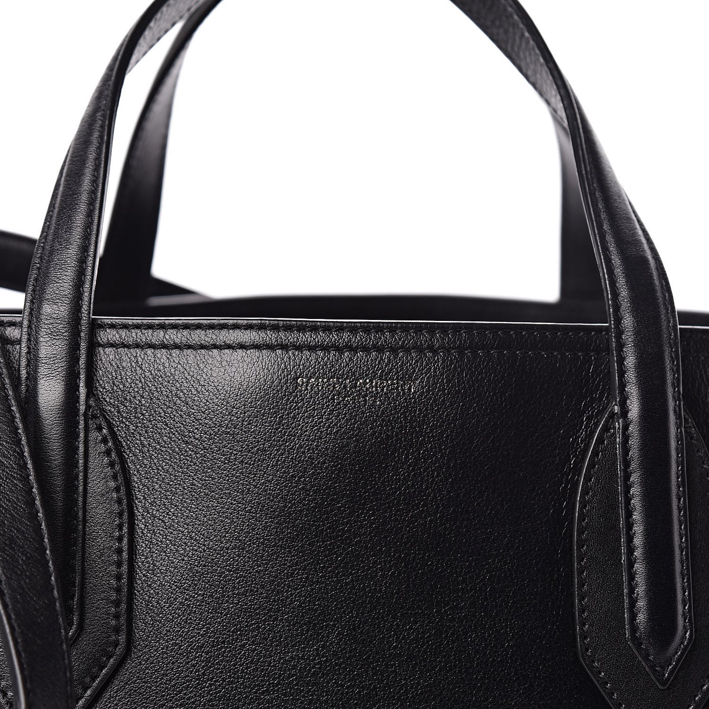 Calfskin Medium Amber Tote Black
