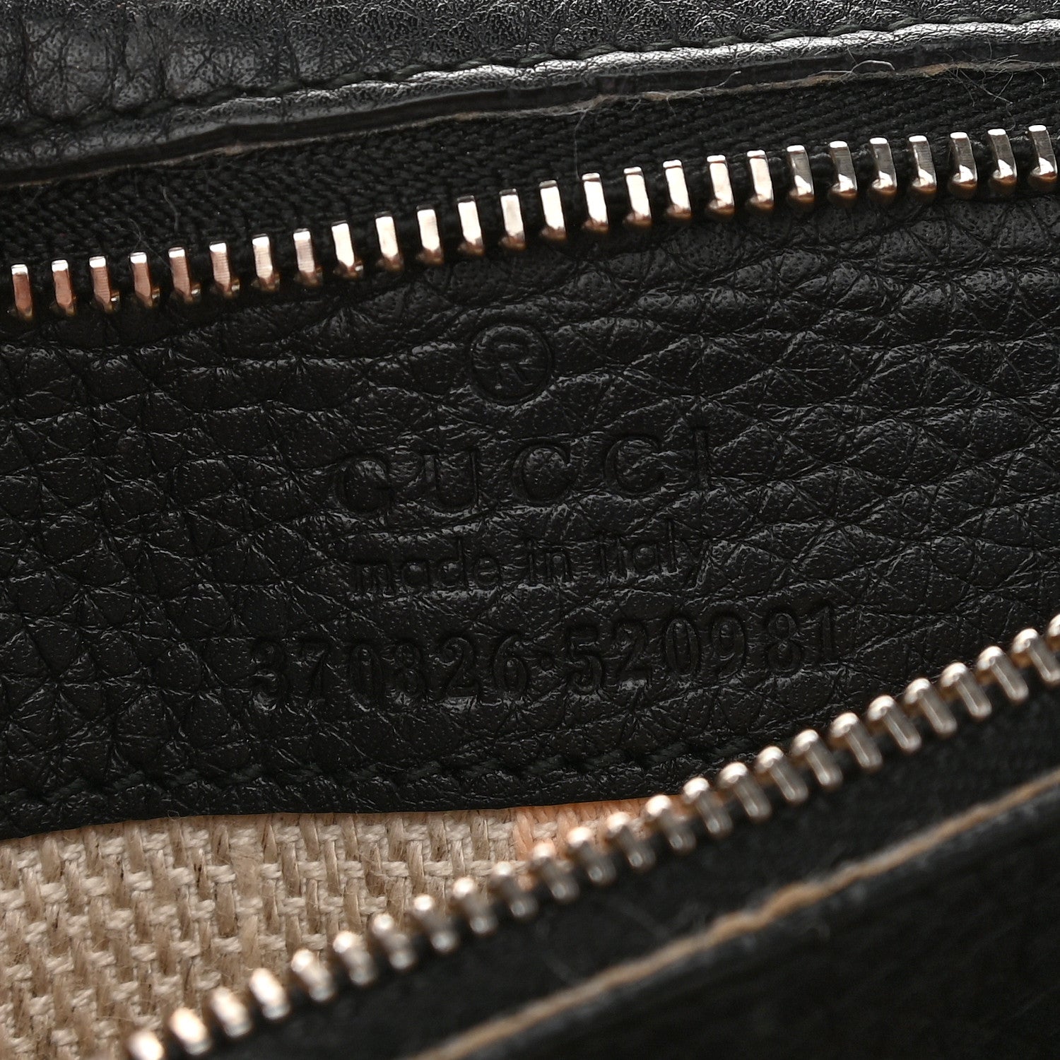 Gucci Pebbled Calfskin Medium Bamboo Daily Flap Shoulder Bag Black 6 of 17