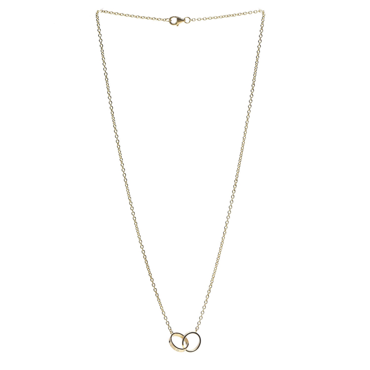 Cartier 18K Yellow Gold Interlocking LOVE Necklace 3 of 7
