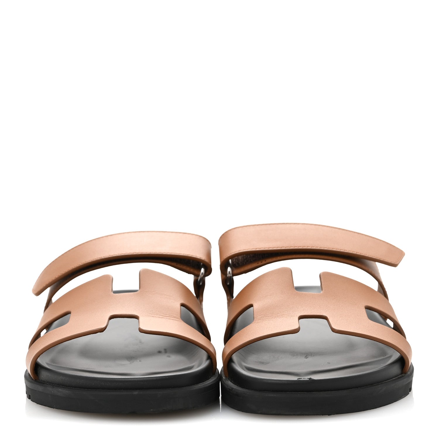 Hermes Calfskin Womens Chypre Sandals 37.5 Naturel 3 of 11