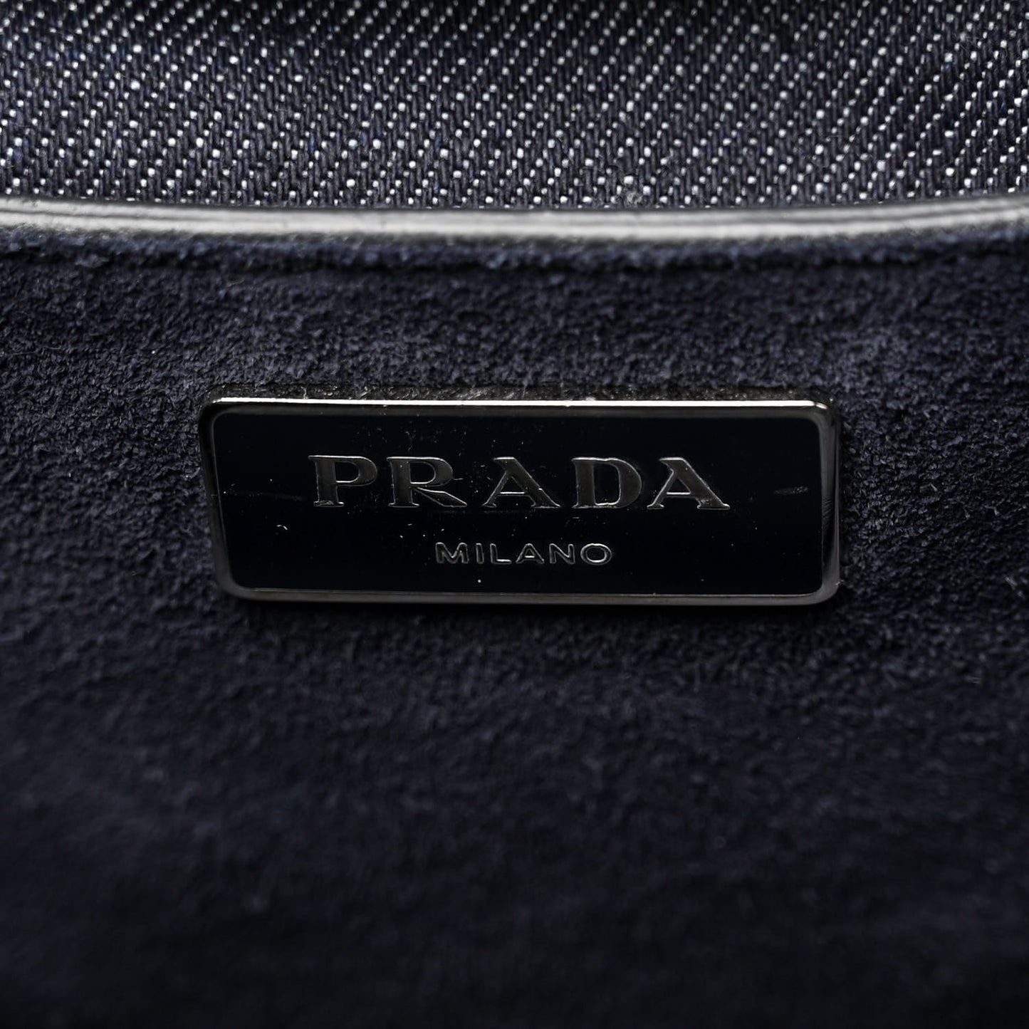 Denim Suede Scamosciato Twin Pocket Tote Bleu