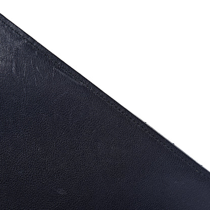 Saint Laurent Calfskin Mixed Matelasse Triquilt Large Monogram Envelope Satchel Deep Marine 10 of 25