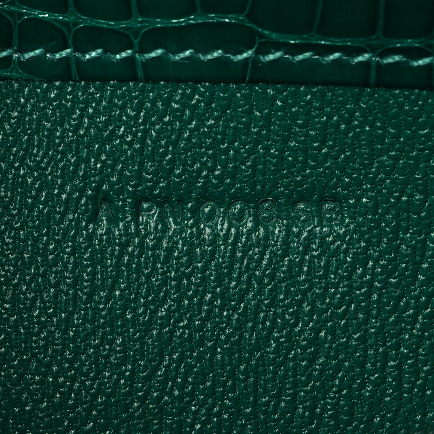 Shiny Alligator Constance Long Wallet Vert Emeraude