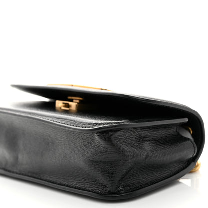 Balenciaga Calfskin Stripe Embossed Gossip Chain Bag XS Black 10 of 10