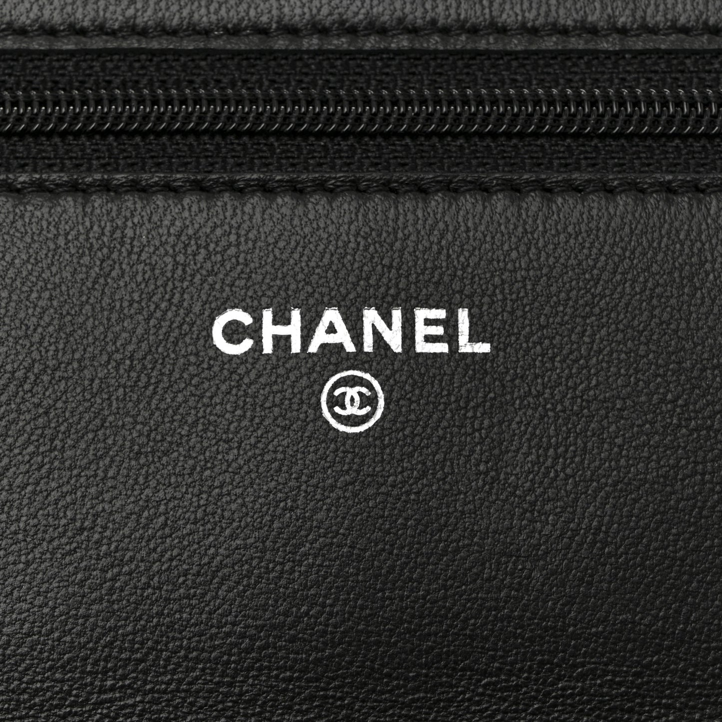 Lambskin Camellia Embossed Wallet on Chain WOC